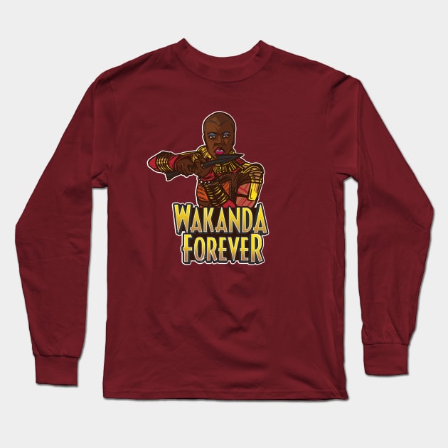 Wakanda Forever Long Sleeve T-Shirt by AndreusD